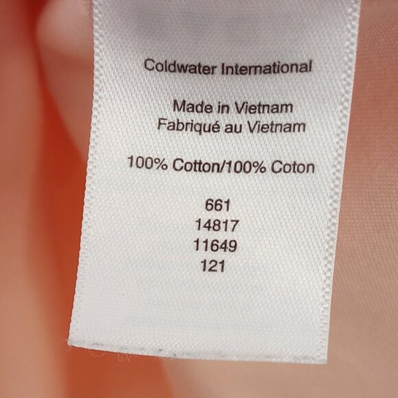 Coldwater Creek Peach No-Iron Button Front Shirt - Picture 6 of 7